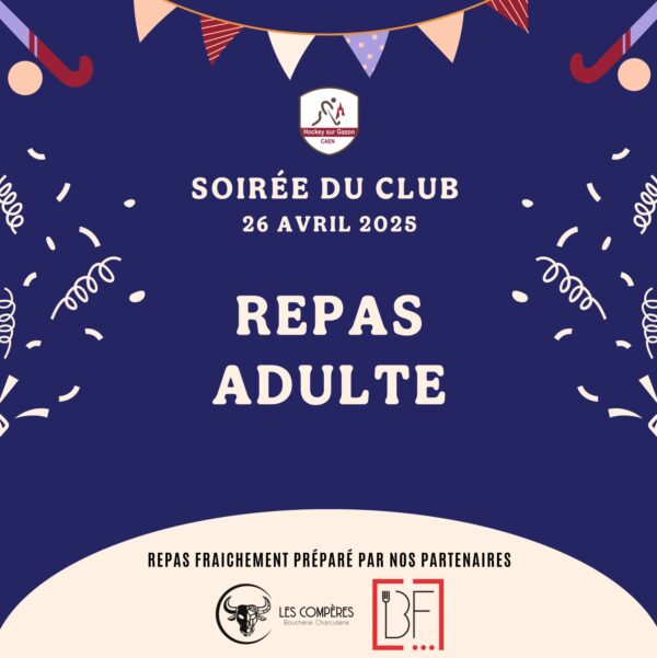 Soirée du club - Repas Adulte