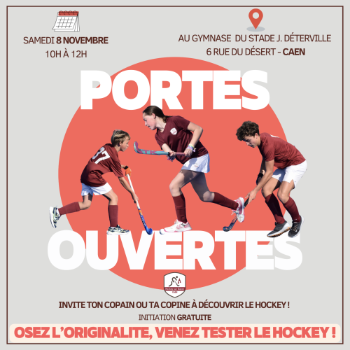 Journée Portes Ouvertes du Caen Hockey Club le 8 novembre !